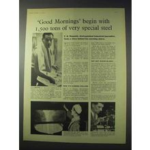 1959 The British Iron & Steel Federation Ad - Mornings