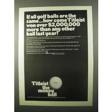 1971 Acushnet Titleist Golf Ball Ad - Won More Than