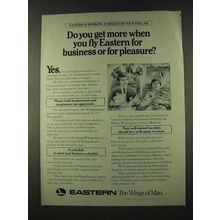 1973 Eastern Airlines Ad - Business or for Pleasure