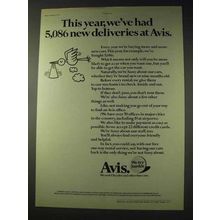 1975 Avis Car Rental Ad - We've Had 5,086 Deliveries