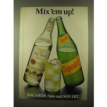 1975 Bacardi Rum and Squirt Soda Ad - Mix 'em Up!