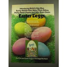 1975 Easter L'eggs Panty Hose Ad - Robin's-Egg-Blue
