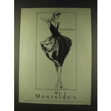 1979 Oscar de La Renta Fashion Ad - Montaldo's