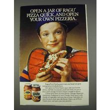 1982 Ragu Pizza Quick Sauce Ad - Open a Jar
