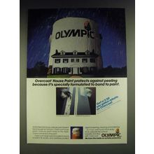 1984 Olympic Overcoat House Paint Ad - Overcoat house paint protects
