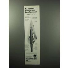 1987 Bear Archery Stainless Steel Super Razorhead Ad