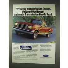 1991 Ford Pickup Truck Ad - 25% Better Mileage