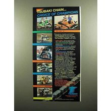 1990 Tsubaki Motorcycle Chain Ad - Jamie James +
