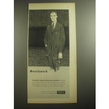 1958 Southwick Suits Ad - Authentic Hopsackings from Scotland