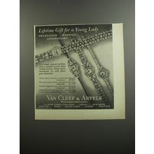 1952 Van Cleef & Arpels Watches Ad - Lifetime gift for a young lady
