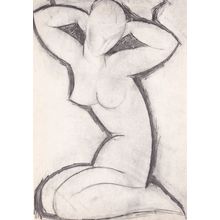 Modigliani Caryatid Italian Painting Japanese Postcard