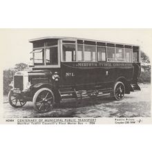 Merthyr Tydfil Corporation 1920s Welsh Centenary Transport Postcard