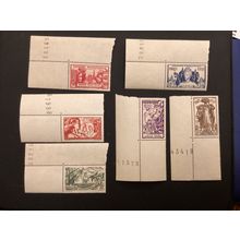 ICOLLECTZONE French Equatorial Africa 27-32 XF NH Plate number corners