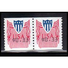 CVP33 33c Shield Very Fine MNH Pair PA5049