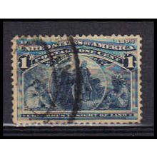 Used 230 1c Columbus in Sight of Land Fine RA0913