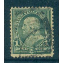 Used 279 1c Benjamin Franklin Just Clears M04505