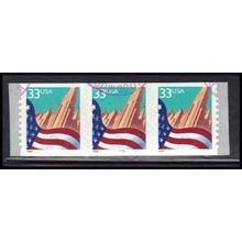 Used 3281 33c U.S. Flag Over City Very Fine PNC 7777A/3 PA2115
