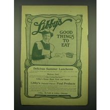 1902 Libby's Melrose Pate Ad - Delicious Summer Luncheons
