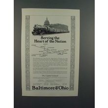 1923 Baltimore & Ohio RR Ad - Capitol Limited