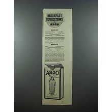1939 Argo Corn Starch Ad - Breakfast Suggestions