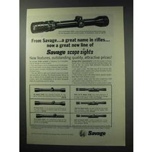 1964 Savage Scopes Ad - A Great Name in Rifles