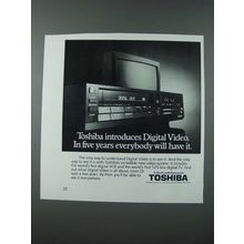 1986 Toshiba Digital VCR and TV Ad - In Five Years Everybody Will Have It