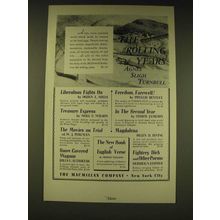 1936 The Macmillan Company Ad - The Rolling Years Agnes Sligh Turnbull