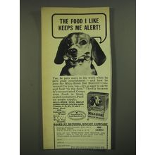 1952 Milk-Bone Dog Biscuits Ad - The food I like keeps me alert