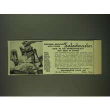 1952 Saladmaster Sales, Inc. Ad - Performs miracles with foods