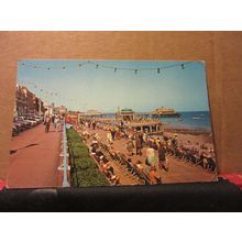 GRAND PARADE BAND ENCLOSURE, EASTBOURNE, SUSSEX used postcard 1976 pm