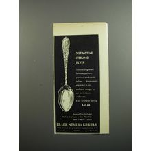 1952 Black, Star & Gorham Colonial Engraved Flatware Advertisement