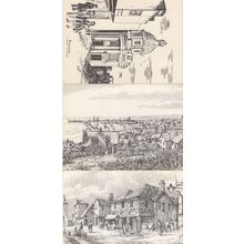 Penzance Market Town Lloyds Bank Harbour 3x Sketch Cornwall Postcard s