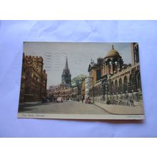 THE HIGH , OXFORD , used vintage postcard by J. Salmon. 1957 pm /