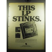 1974 National Lampoon Album The Missing White House Tapes Ad - This LP Stinks