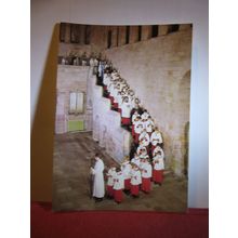 MIDNIGHT STAIRS, HEXHAM ABBEY, NORTHUMBERLAND unused postcard =