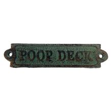 Pack Of 2] Antique Seaworn Bronze Cast Iron Poop Deck Sign 6""