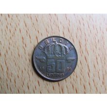 Belgium 1988 50 Centime Belgie (Dutch - Flemish Text) Coin