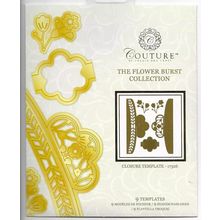 Couture. The Flower Burst Collection - Closure Template 17326 Die Set. Crafts