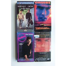 Tom Cruise Rain Man, Days Of Thunder, 4th Of July, Cocktail VHS Video 4 Tape Lot