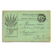 French military postcard posted 1914 from Foreign Legion soldier ?