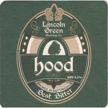 BEER MAT - LINCOLN BREWING CO - HOOD BEST BITTER - (Cat No 001) - (2012)