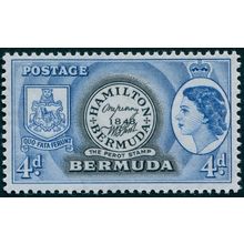 Bermuda 1953 4d black & bright blue SG141 unused