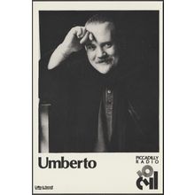 Umberto, Piccadilly Radio, Manchester, c.1980s - Publicity Card