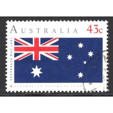 AUSTRALIA 1991: AUSTRALIA DAY - 43c NATIONAL FLAG USED (G1)