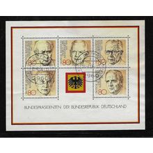 GERMANY 1982 PRESIDENTS OF REPUBLIC MINATURE SHEET USED/CTO SG MS E2010 "2960"