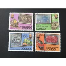 ICOLLECTZONE People’s Rep of Congo 499-502 VF used stamps on stamps