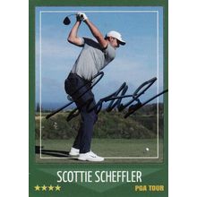 SCOTTIE SCHEFFLER 2024 AUTOGRAPHED PGA GOLF TOUR #1 IN THE WORLD CHAMPION CARD