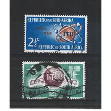 SouthAfrica.ITU Centenary set of 2.Fine Used.Aug25c