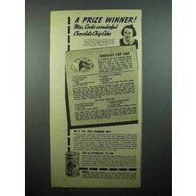 1941 Royal Baking Powder Ad - Chocolate Chip Cake