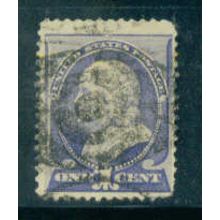Used 212 1c Benjamin Franklin Barely Clears M01511